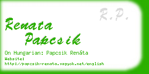 renata papcsik business card