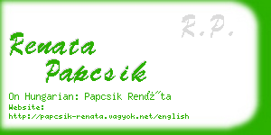 renata papcsik business card